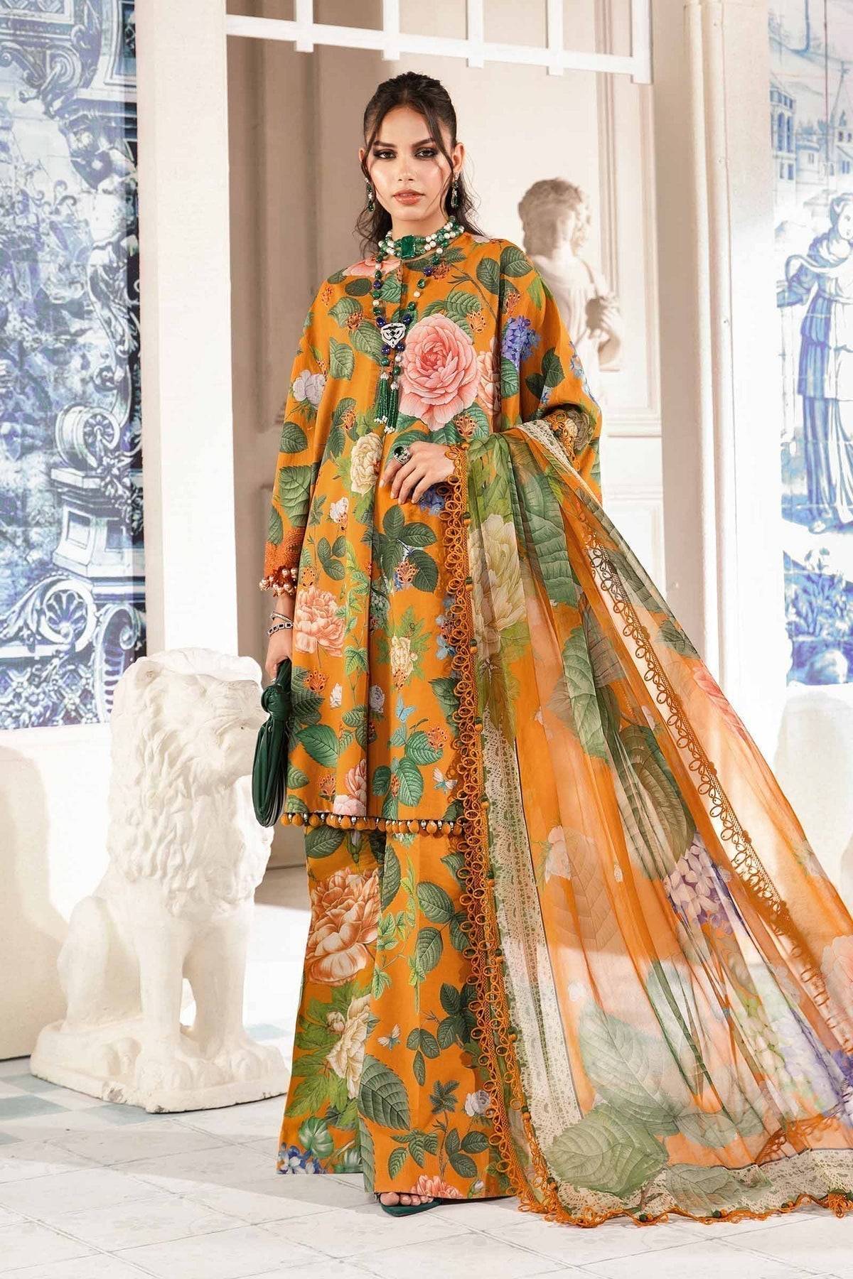 Maria.B | M Print Eid Edit | MPT-2210-B - Pakistani Designer Dress - by Maria B | Type: Luxury - 100% Original at Saira Sultan