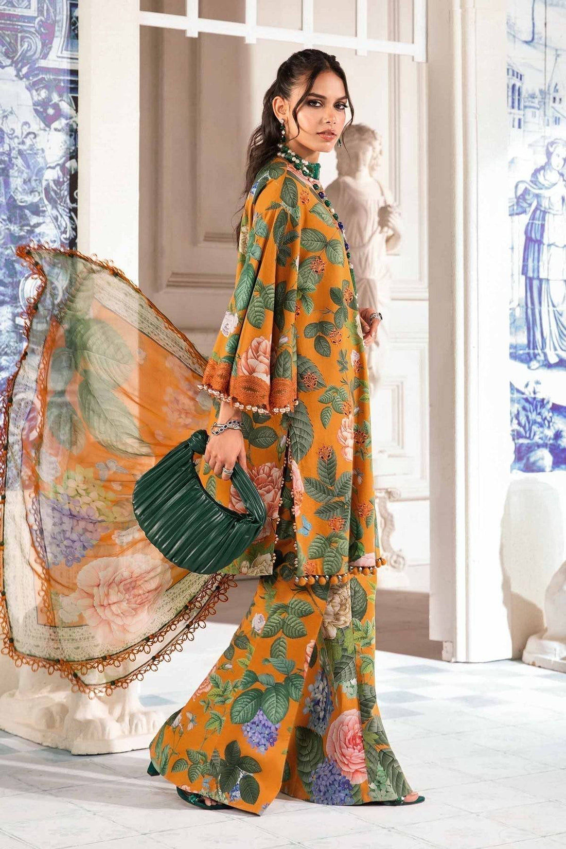 Maria.B | M Print Eid Edit | MPT-2210-B - Pakistani Designer Dress - by Maria B | Type: Luxury - 100% Original at Saira Sultan