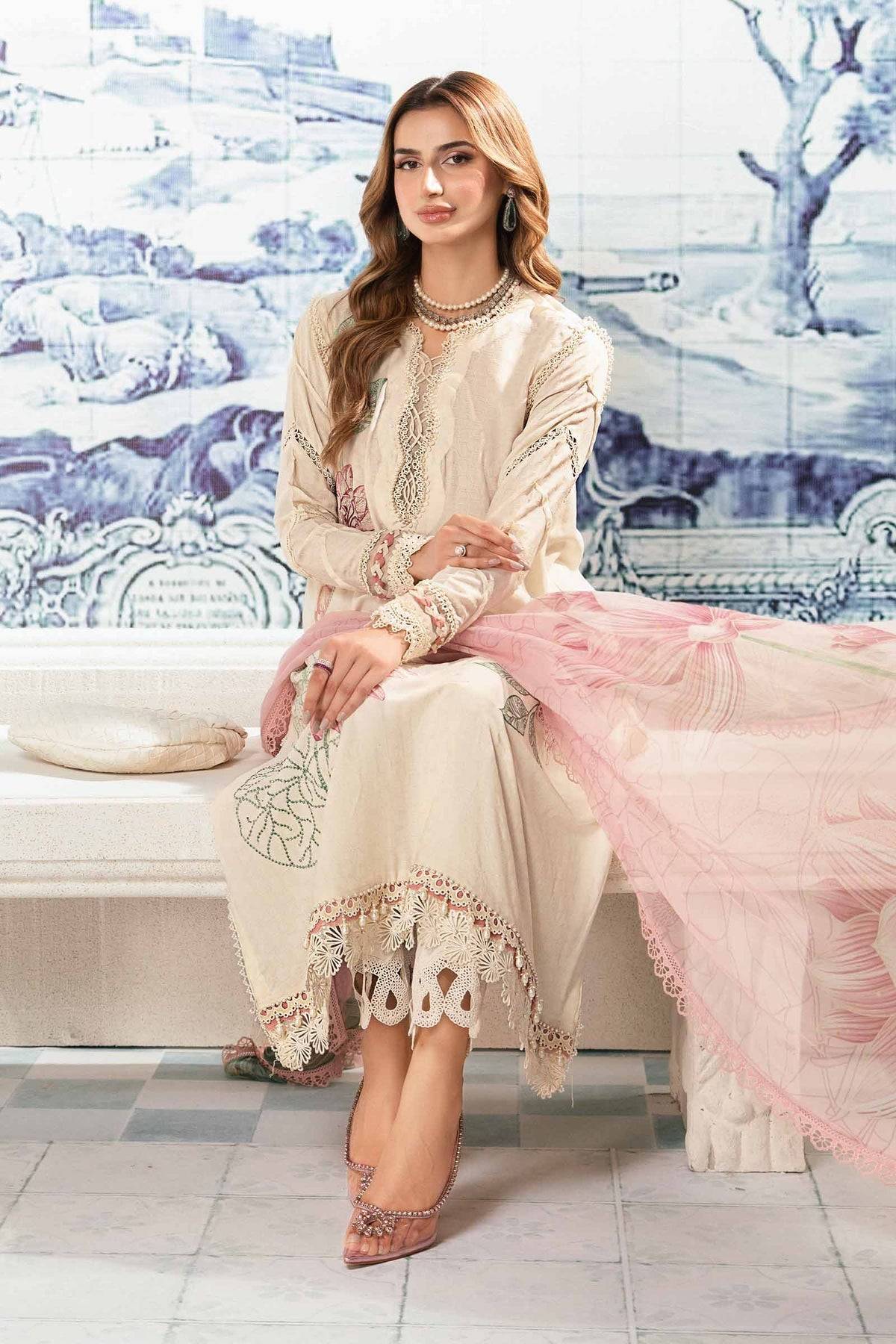 Maria.B | M Print Eid Edit | MPT-2201-A - Pakistani Designer Dress - by Maria B | Type: Luxury - 100% Original at Saira Sultan
