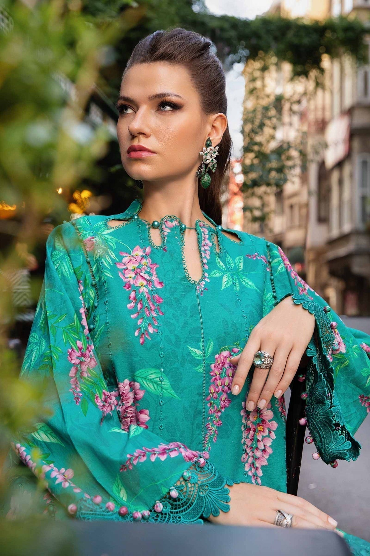 Maria B | M Prints Fall Edit 24 | MPT-2301-A - Pakistani Designer Dress - by Maria B | Type: Luxury - 100% Original at Saira Sultan