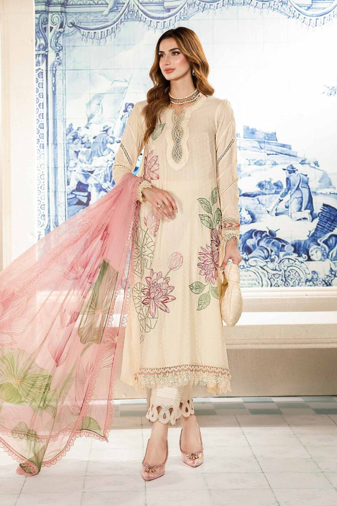 Maria.B | M Print Eid Edit | MPT-2201-A -  Maria B Luxury -  Saira Sultan