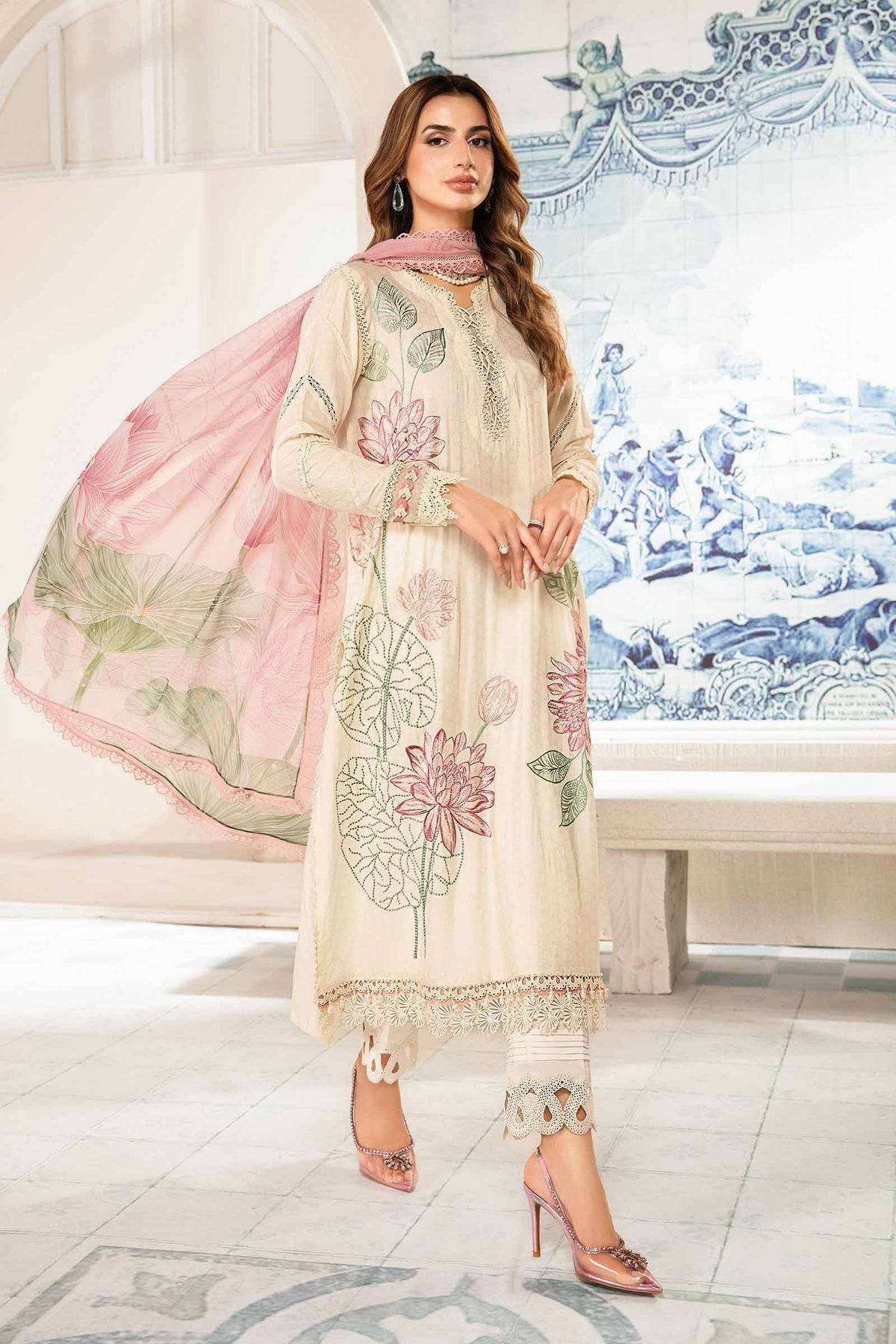Maria.B | M Print Eid Edit | MPT-2201-A - Pakistani Designer Dress - by Maria B | Type: Luxury - 100% Original at Saira Sultan
