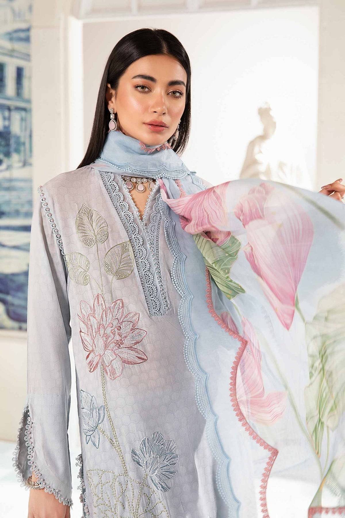 Maria.B | M Print Eid Edit | PT-2201-B - Pakistani Designer Dress - by Maria B | Type: Luxury - 100% Original at Saira Sultan
