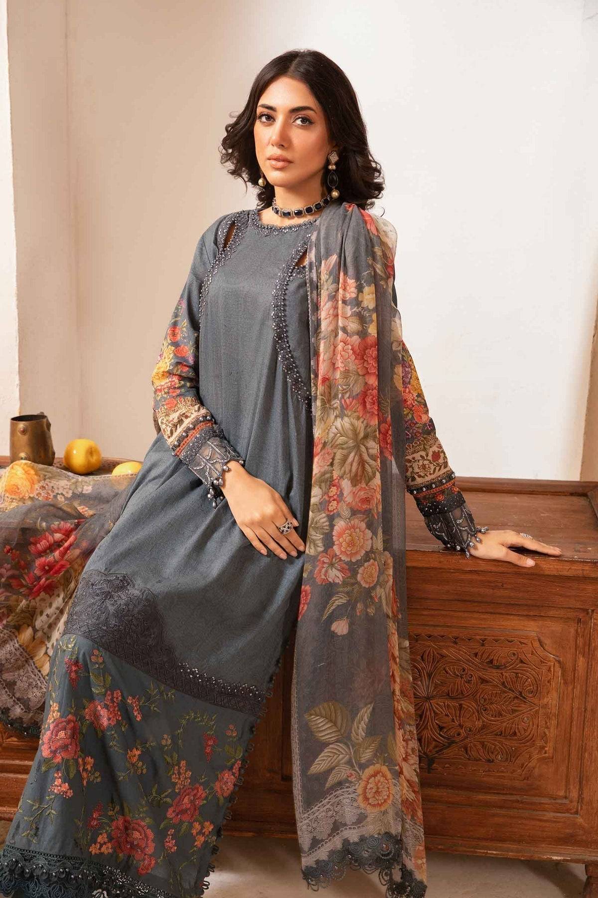 Maria.B | M Print Eid Edit | MPT-2202-B - Pakistani Designer Dress - by Maria B | Type: Luxury - 100% Original at Saira Sultan