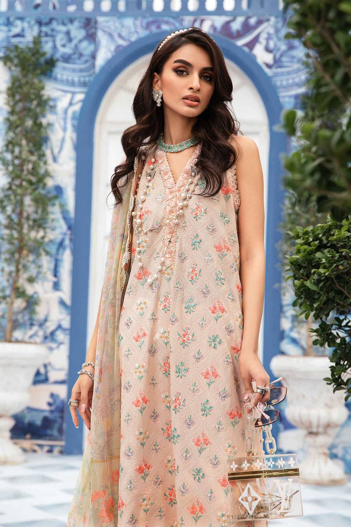 Maria.B | M Print Eid Edit | MPT-2203-B - Pakistani Designer Dress - by Maria B | Type: Luxury - 100% Original at Saira Sultan