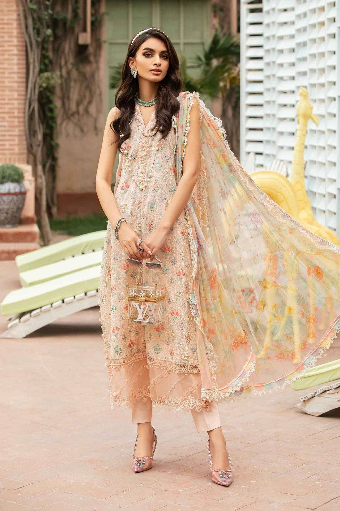 Maria.B | M Print Eid Edit | MPT-2203-B - Pakistani Designer Dress - by Maria B | Type: Luxury - 100% Original at Saira Sultan