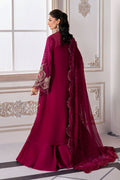 Maria B | Mbroidered 2025 | BD-3003 S Magenta Short Open Shirt with Wrap Inner with Trouser