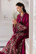 Maria B | Mbroidered 2025 | BD-3003 L Magenta Short Open Shirt with Wrap Inner with Trouser