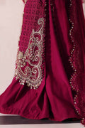Maria B | Mbroidered 2025 | BD-3003 Custom Size Magenta Long Shirt with Sharara