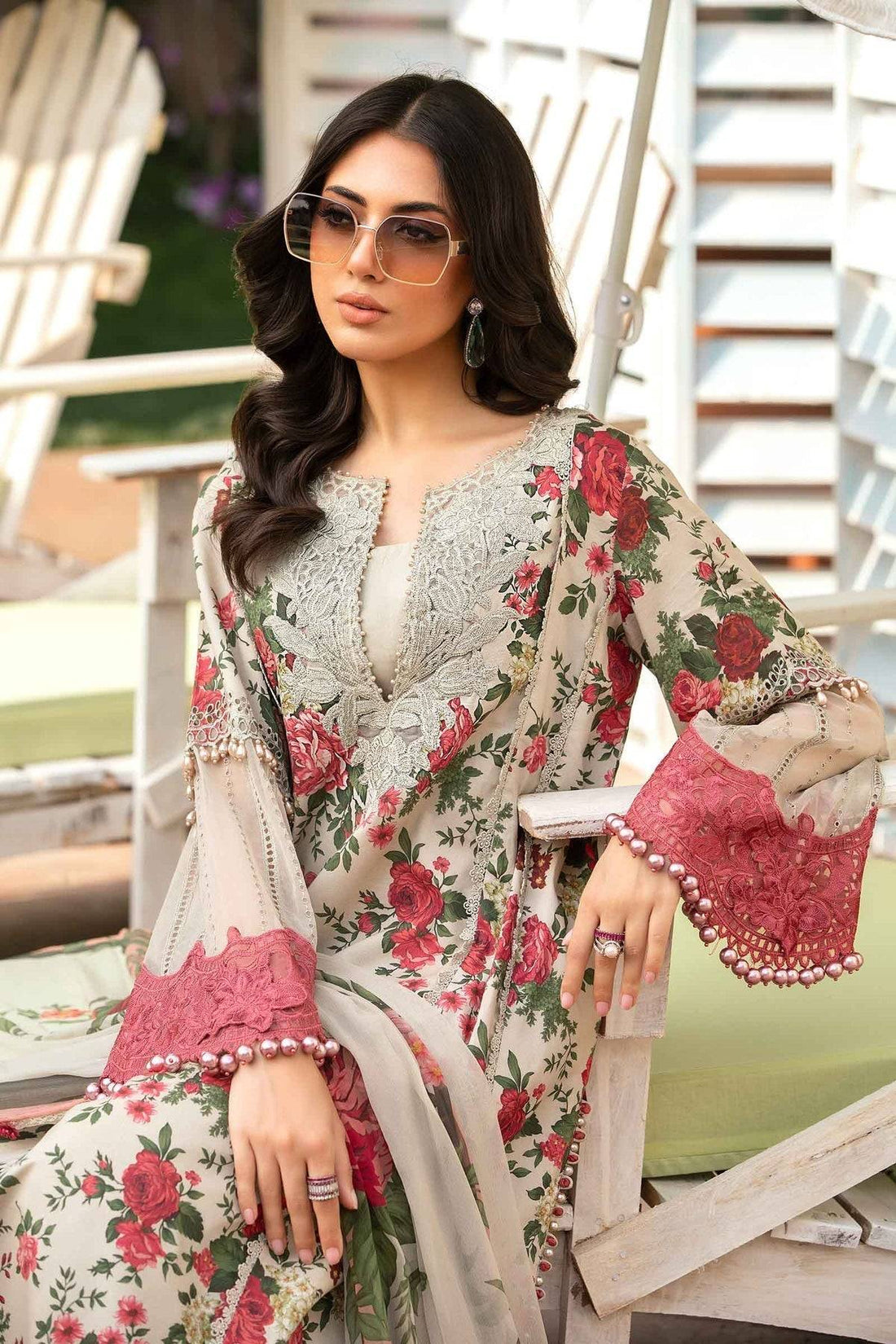 Maria.B | M Print Eid Edit | MPT-2204-B - Pakistani Designer Dress - by Maria B | Type: Luxury - 100% Original at Saira Sultan
