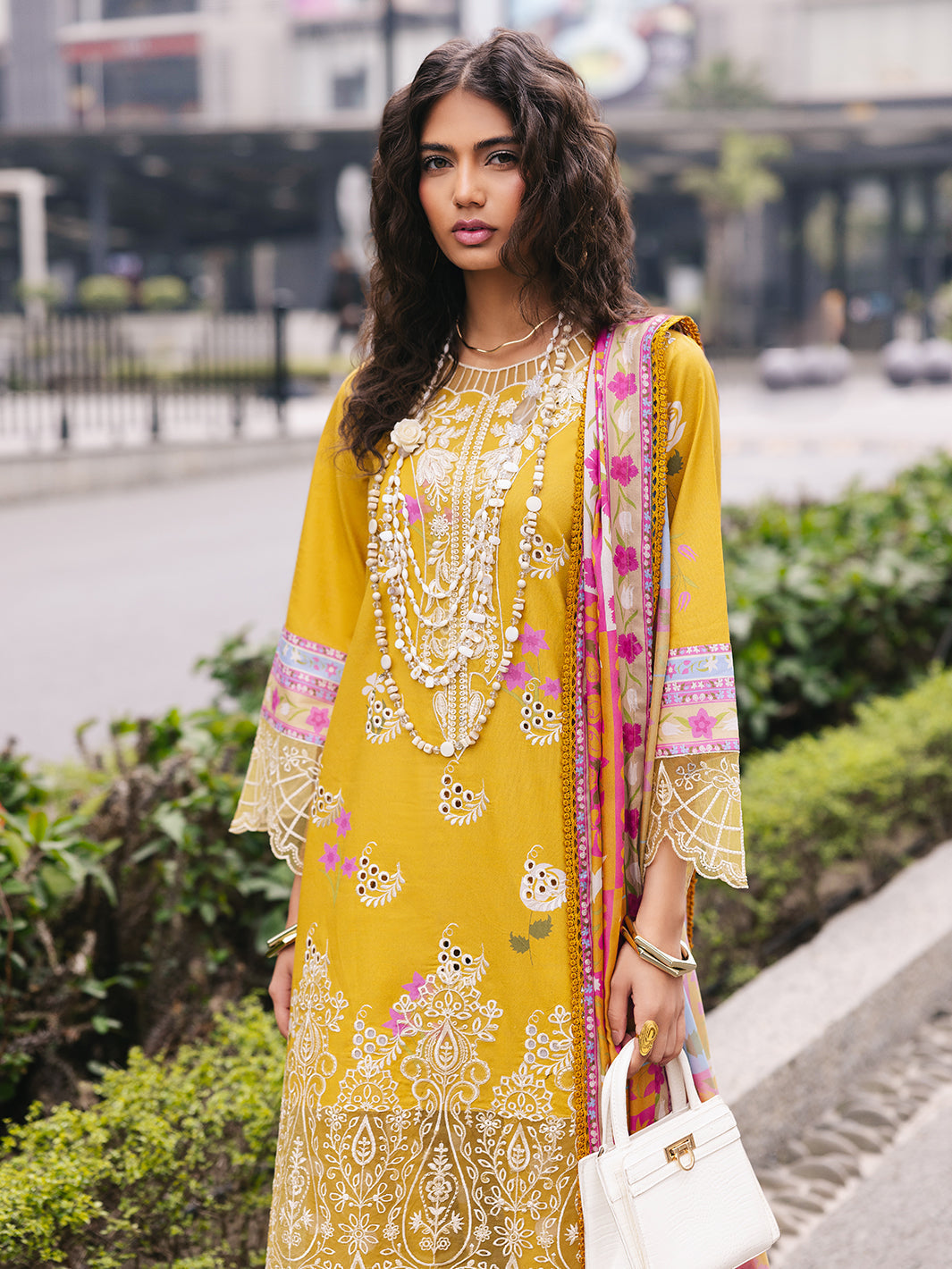 Mahnur | Broadway Luxury Lawn 25 | Buttercup L Mustard Yellow Lawn