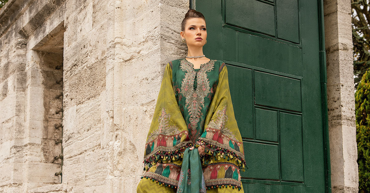 Maria B | M Prints Fall Edit 24 | MPT-2305-A - Pakistani Designer Dress - by Maria B | Type: Luxury - 100% Original at Saira Sultan