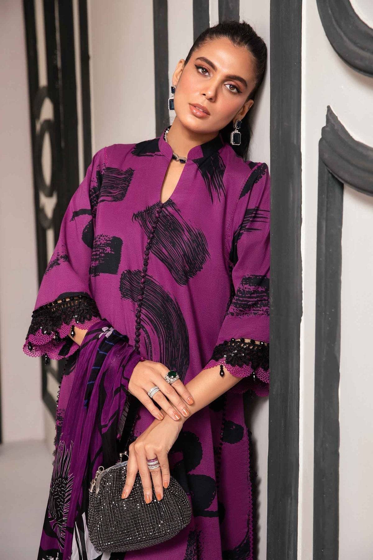 Maria.B | M Print Eid Edit | MPT-2205-B - Pakistani Designer Dress - by Maria B | Type: Luxury - 100% Original at Saira Sultan