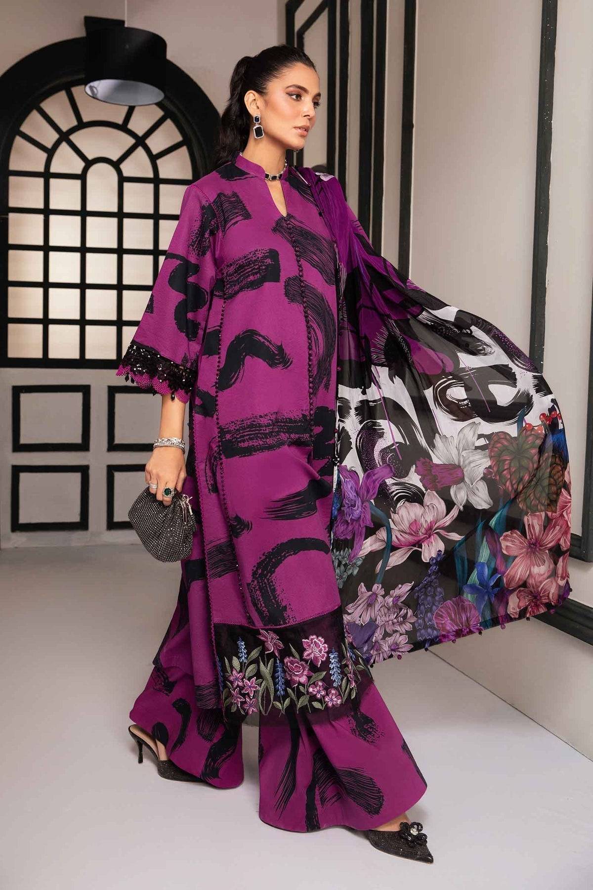 Maria.B | M Print Eid Edit | MPT-2205-B - Pakistani Designer Dress - by Maria B | Type: Luxury - 100% Original at Saira Sultan