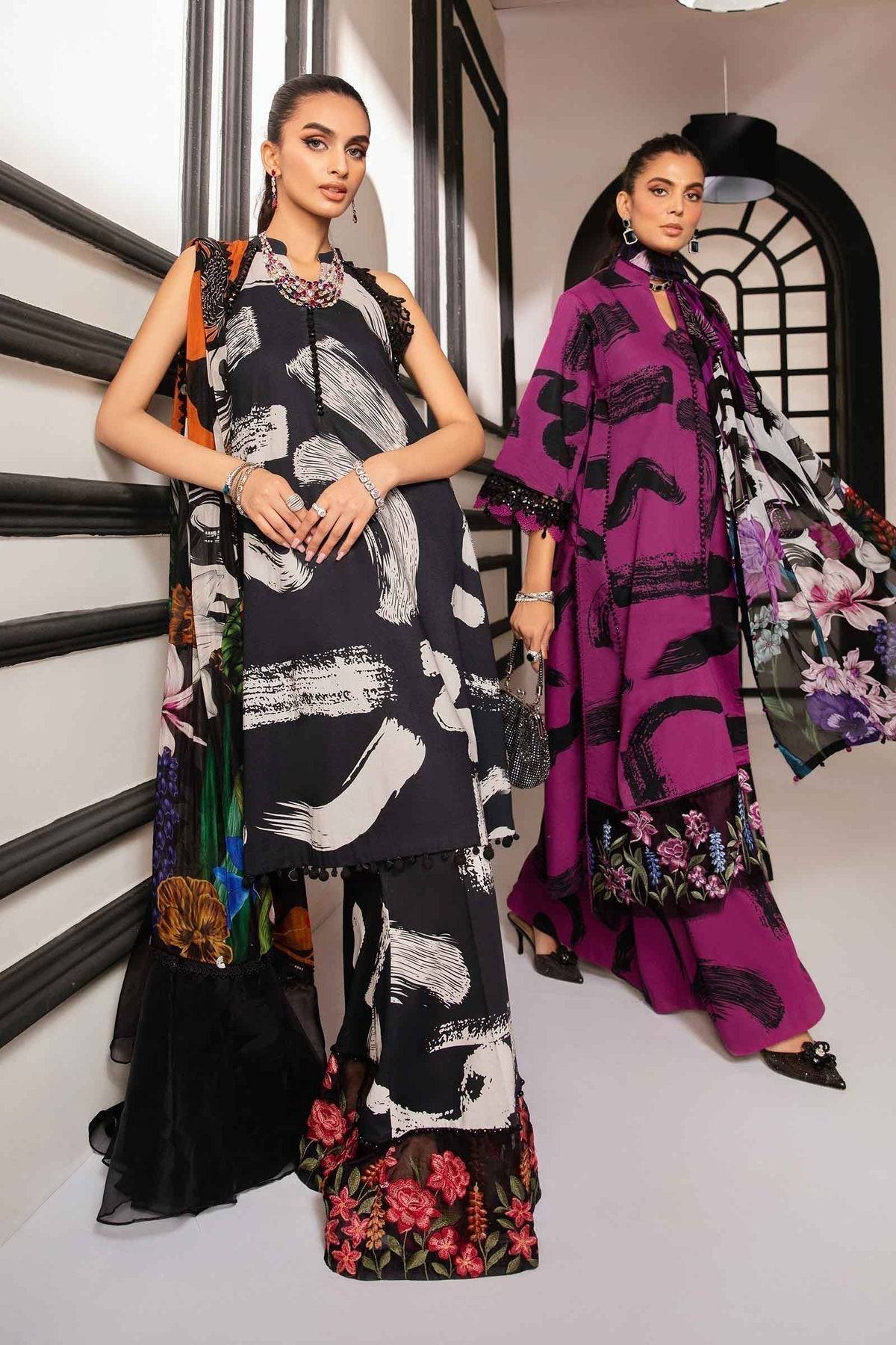 Maria.B | M Print Eid Edit | MPT-2205-B - Pakistani Designer Dress - by Maria B | Type: Luxury - 100% Original at Saira Sultan