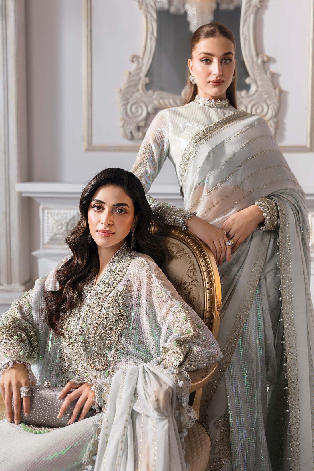 Maria B | Mbroidered 2025 | BD-3005 XS Ice Blue Kaftan