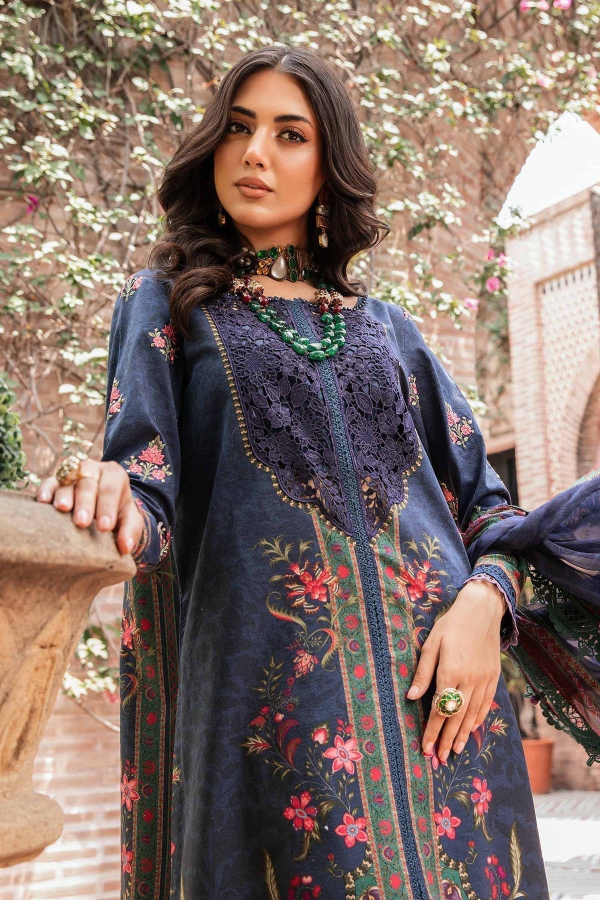 Maria.B | M Print Eid Edit | MPT-2206-B - Pakistani Designer Dress - by Maria B | Type: Luxury - 100% Original at Saira Sultan