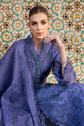 Maria B | Luxury Lawn 25 | D-2506-B L Dark Lavender Organza