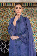 Maria B | Luxury Lawn 25 | D-2506-B M Dark Lavender Organza