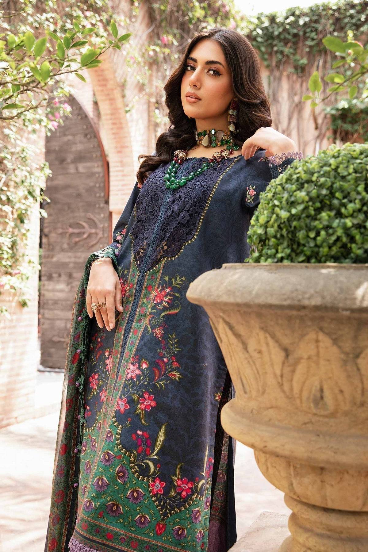 Maria.B | M Print Eid Edit | MPT-2206-B - Pakistani Designer Dress - by Maria B | Type: Luxury - 100% Original at Saira Sultan