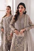 Maria B | Mbroidered 2025 | BD-3006 XS Gray Long Shirt with Crushed Sharara