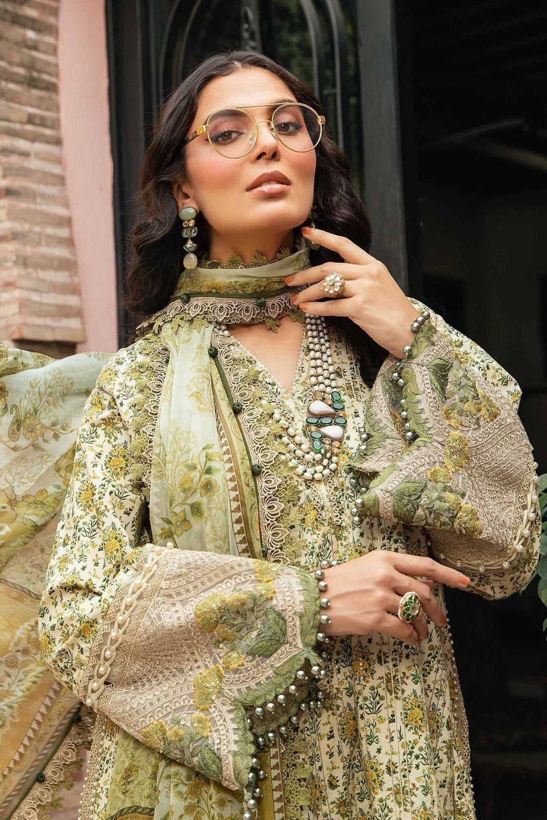 Maria.B | M Print Eid Edit | MPT-2207-A - Pakistani Designer Dress - by Maria B | Type: Luxury - 100% Original at Saira Sultan