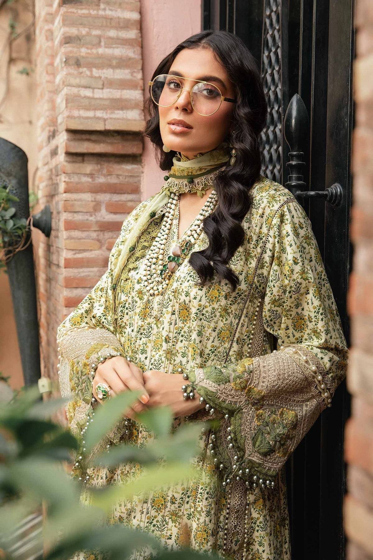 Maria.B | M Print Eid Edit | MPT-2207-A - Pakistani Designer Dress - by Maria B | Type: Luxury - 100% Original at Saira Sultan