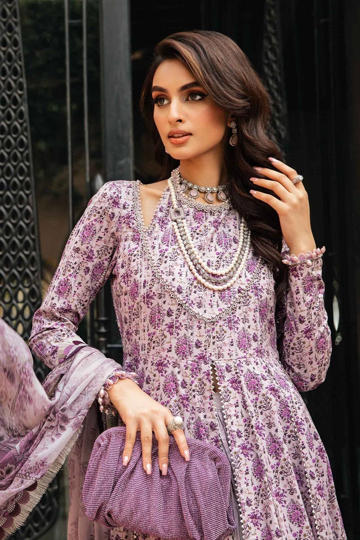 Maria.B | M Print Eid Edit | MPT-2207-B - Pakistani Designer Dress - by Maria B | Type: Luxury - 100% Original at Saira Sultan