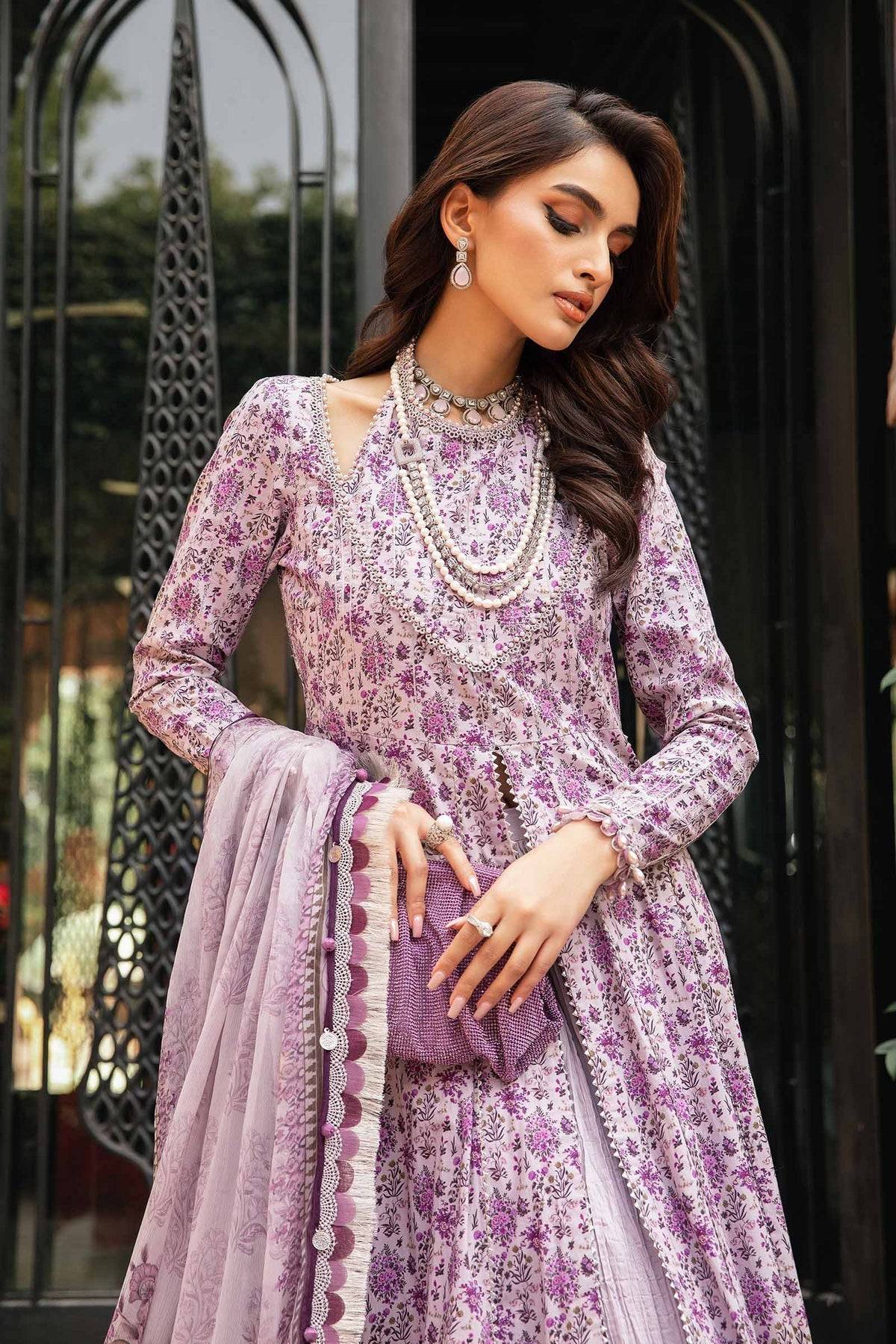 Maria.B | M Print Eid Edit | MPT-2207-B - Pakistani Designer Dress - by Maria B | Type: Luxury - 100% Original at Saira Sultan