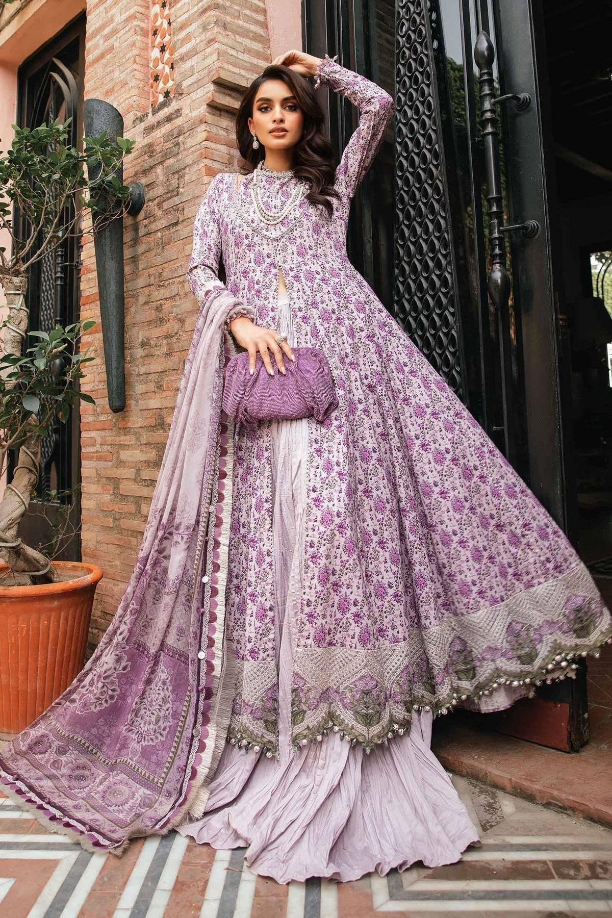 Maria.B | M Print Eid Edit | MPT-2207-B - Pakistani Designer Dress - by Maria B | Type: Luxury - 100% Original at Saira Sultan