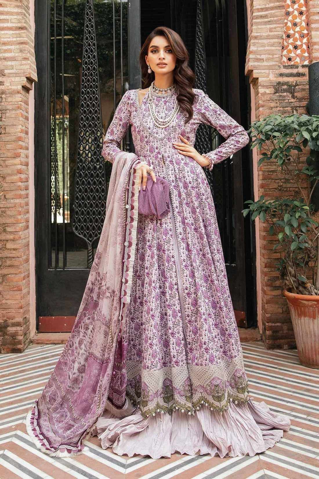 Maria.B | M Print Eid Edit | MPT-2207-B - Pakistani Designer Dress - by Maria B | Type: Luxury - 100% Original at Saira Sultan