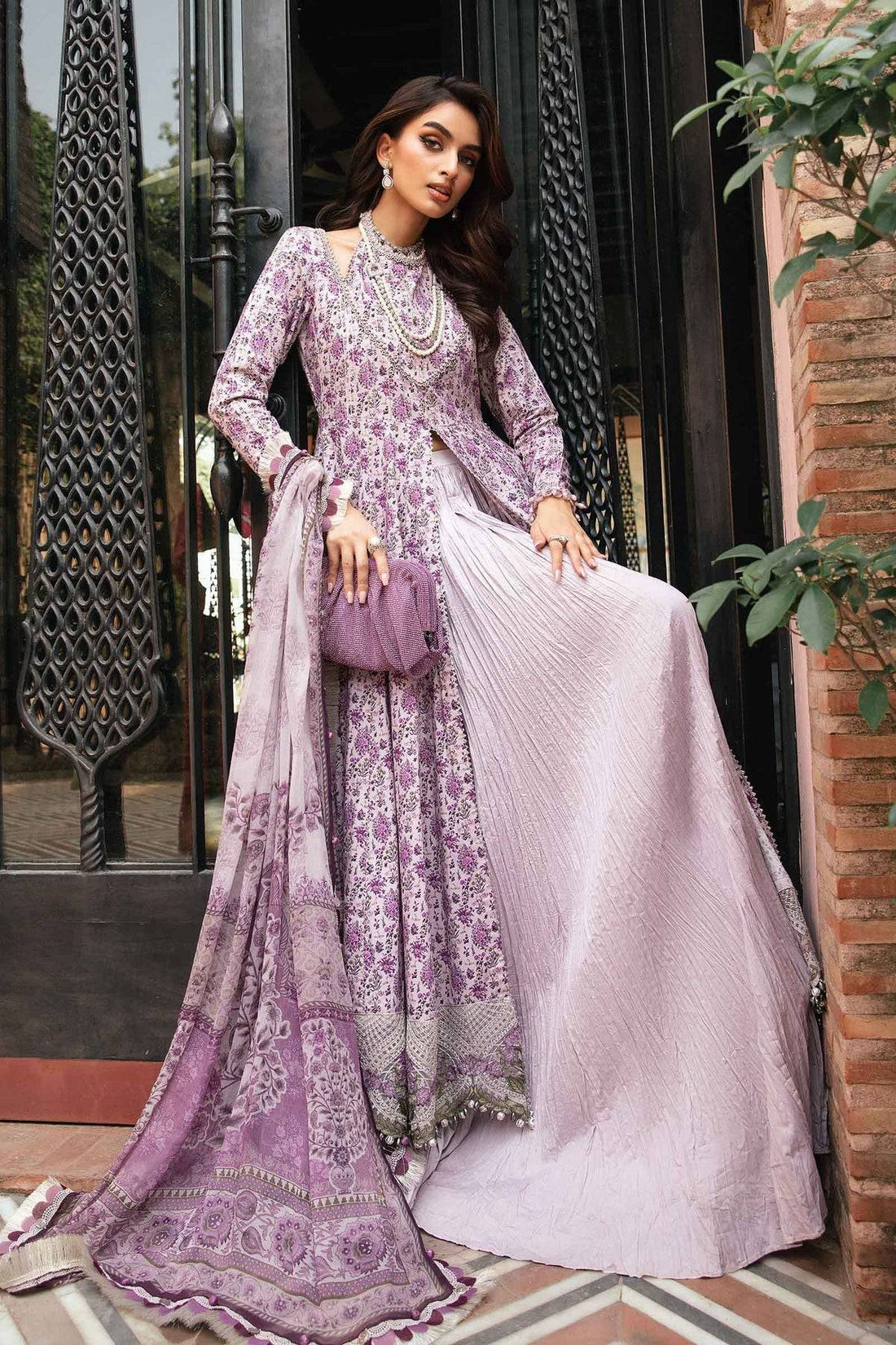 Maria.B | M Print Eid Edit | MPT-2207-B - Pakistani Designer Dress - by Maria B | Type: Luxury - 100% Original at Saira Sultan