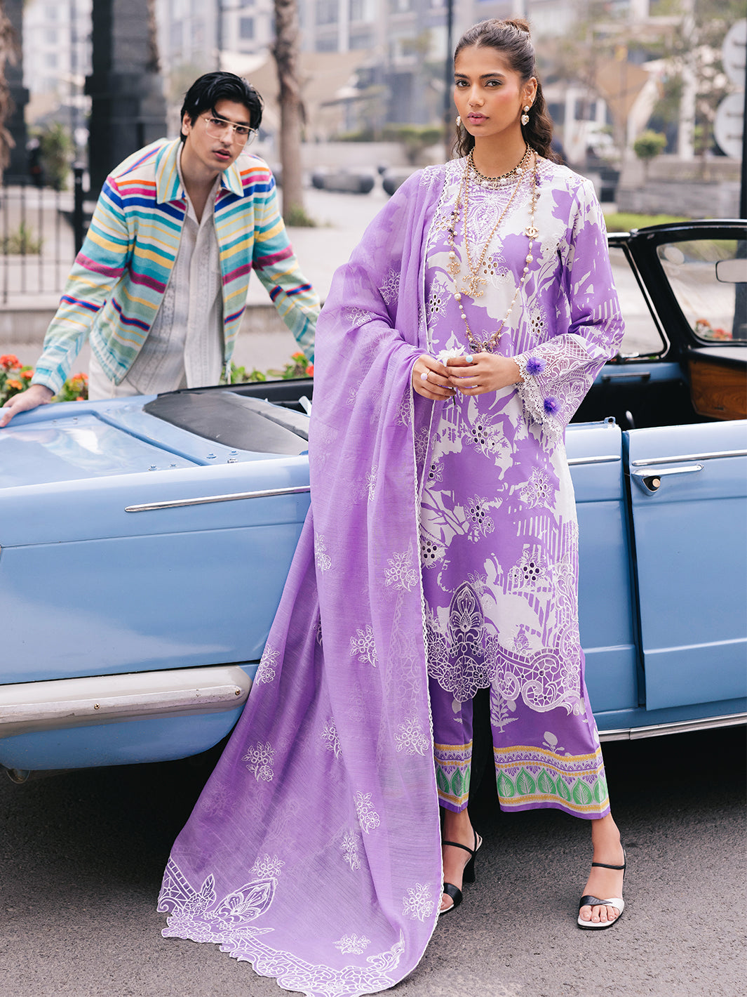 Mahnur | Broadway Luxury Lawn 25 | Viola XS Purple Lawn