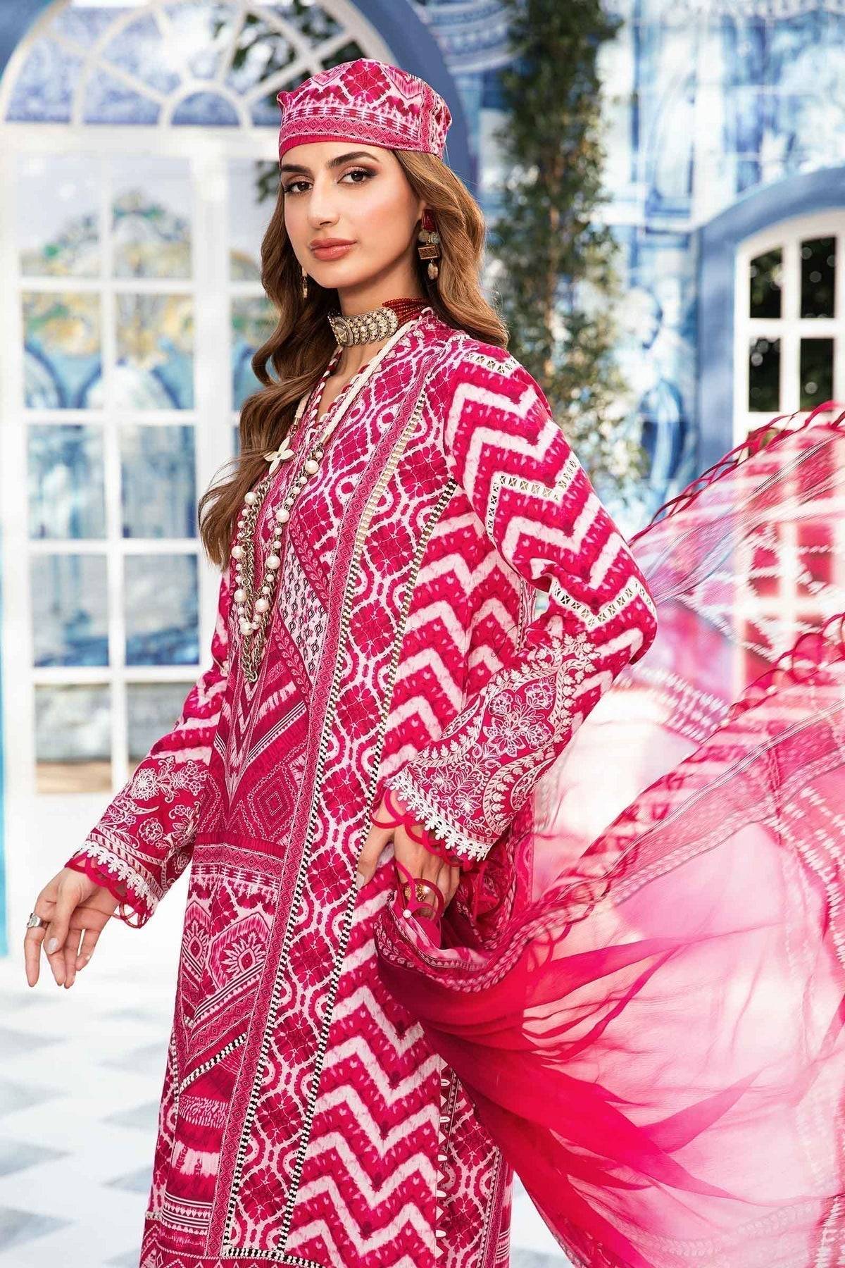 Maria.B | M Print Eid Edit | MPT-2208-A - Pakistani Designer Dress - by Maria B | Type: Luxury - 100% Original at Saira Sultan