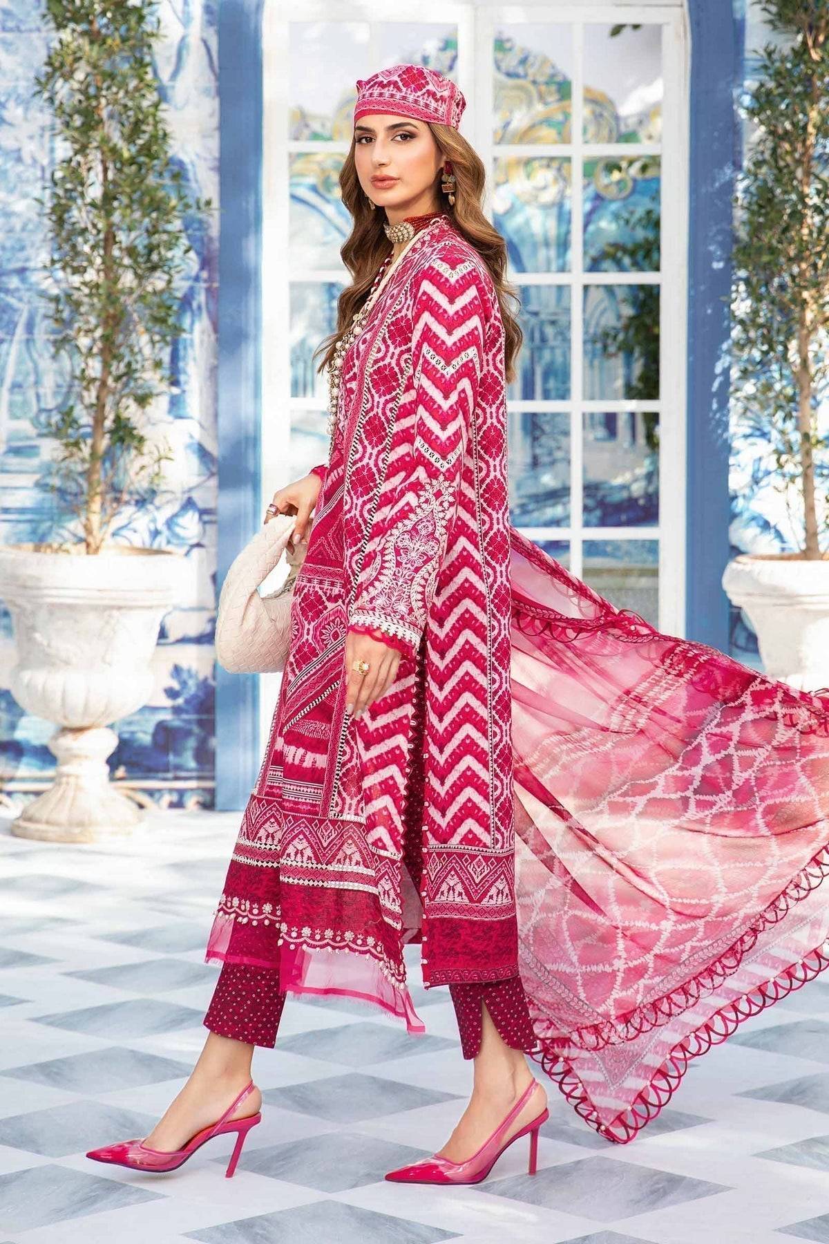 Maria.B | M Print Eid Edit | MPT-2208-A - Pakistani Designer Dress - by Maria B | Type: Luxury - 100% Original at Saira Sultan