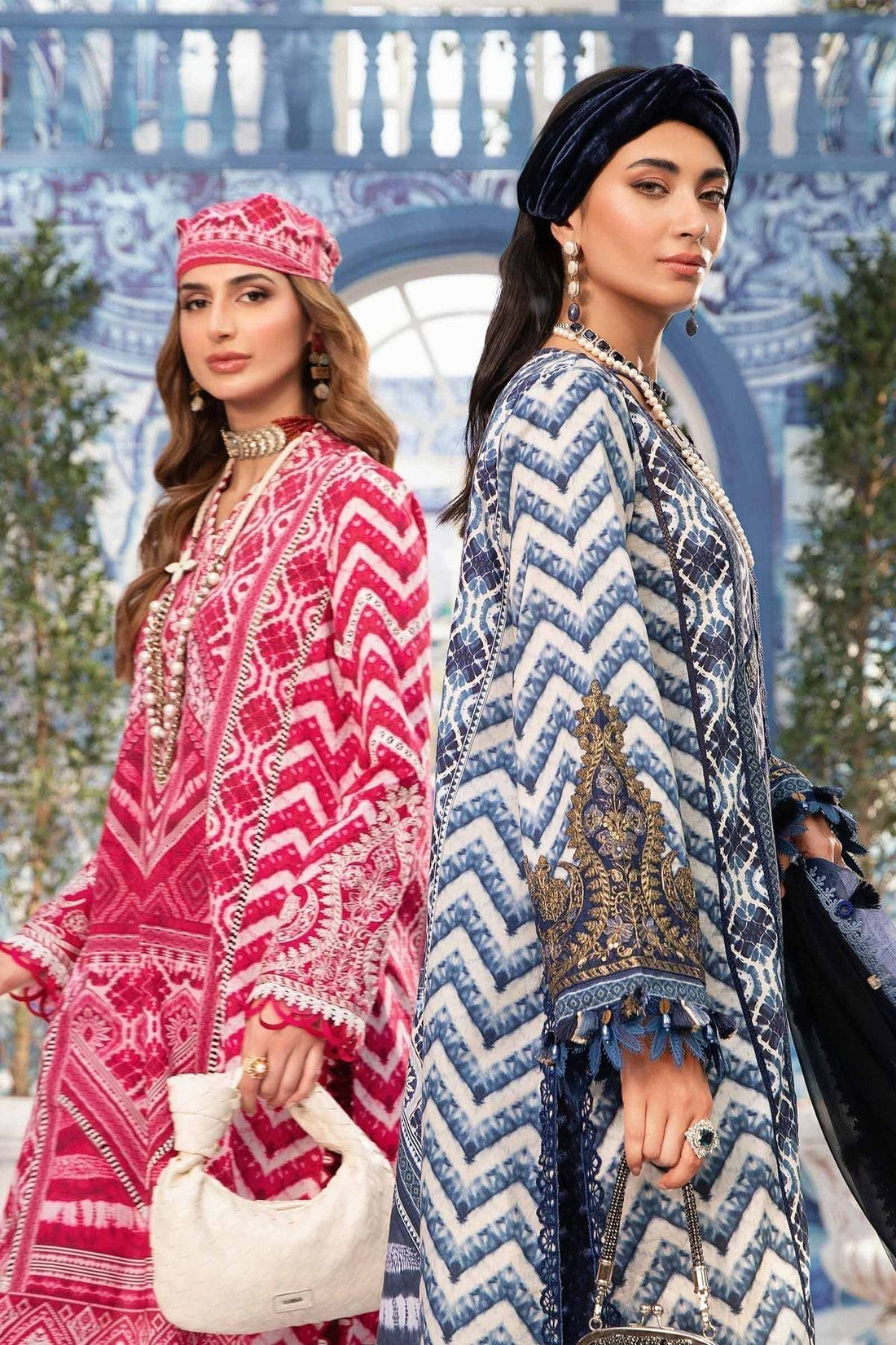 Maria.B | M Print Eid Edit | MPT-2208-A - Pakistani Designer Dress - by Maria B | Type: Luxury - 100% Original at Saira Sultan