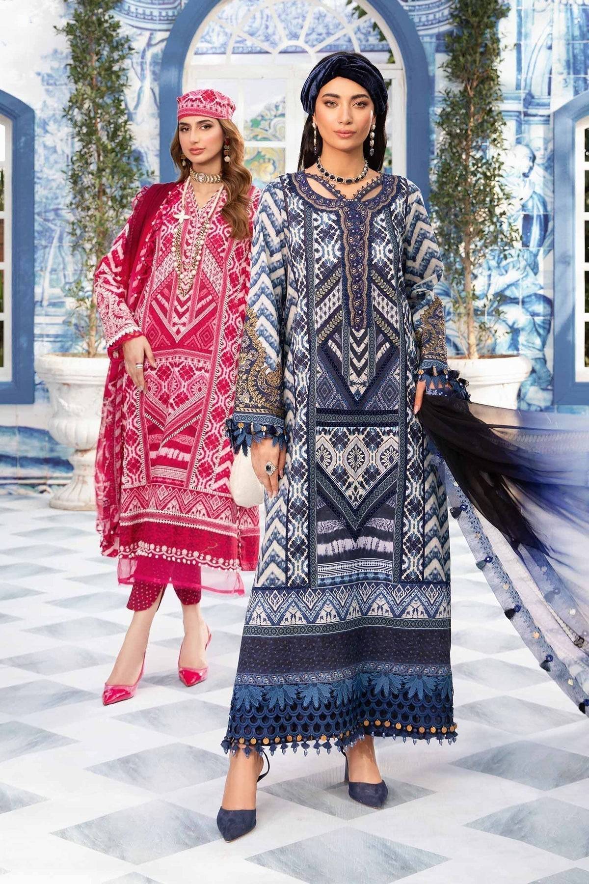 Maria.B | M Print Eid Edit | MPT-2208-B - Pakistani Designer Dress - by Maria B | Type: Luxury - 100% Original at Saira Sultan