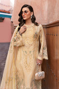 Maria B | Luxury Lawn 25 | D-2509-A L Pastel Yellow Organza