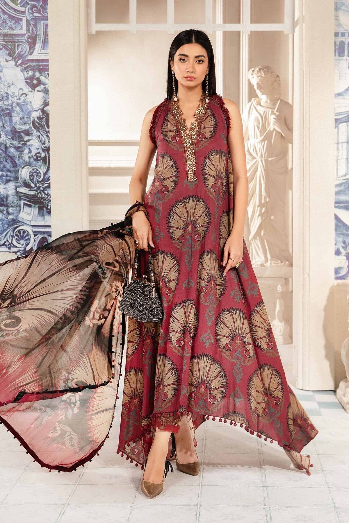 Maria.B | M Print Eid Edit | MPT-2209-B - Pakistani Designer Dress - by Maria B | Type: Luxury - 100% Original at Saira Sultan