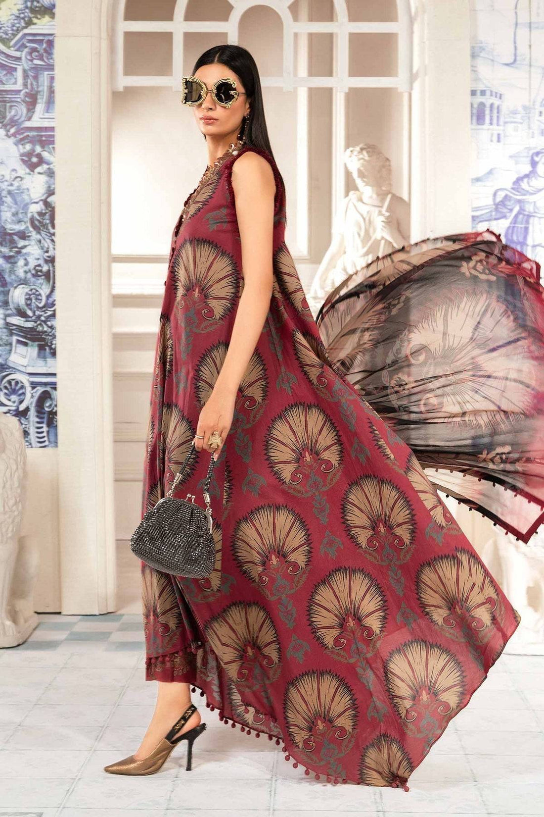 Maria.B | M Print Eid Edit | MPT-2209-B - Pakistani Designer Dress - by Maria B | Type: Luxury - 100% Original at Saira Sultan