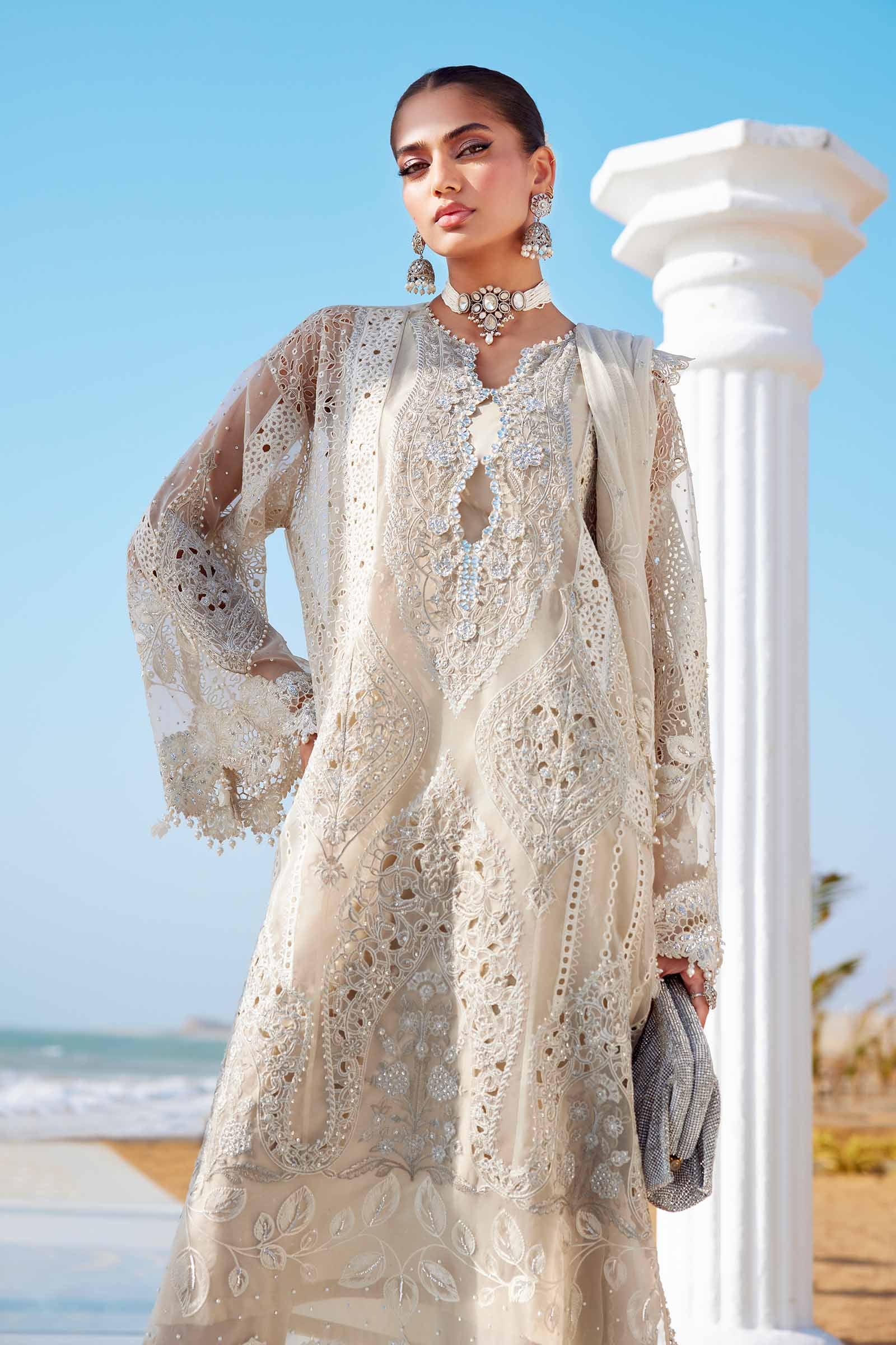 Maria B | Eid Collection 25 | 25-09 Custom Size Ivory Lawn
