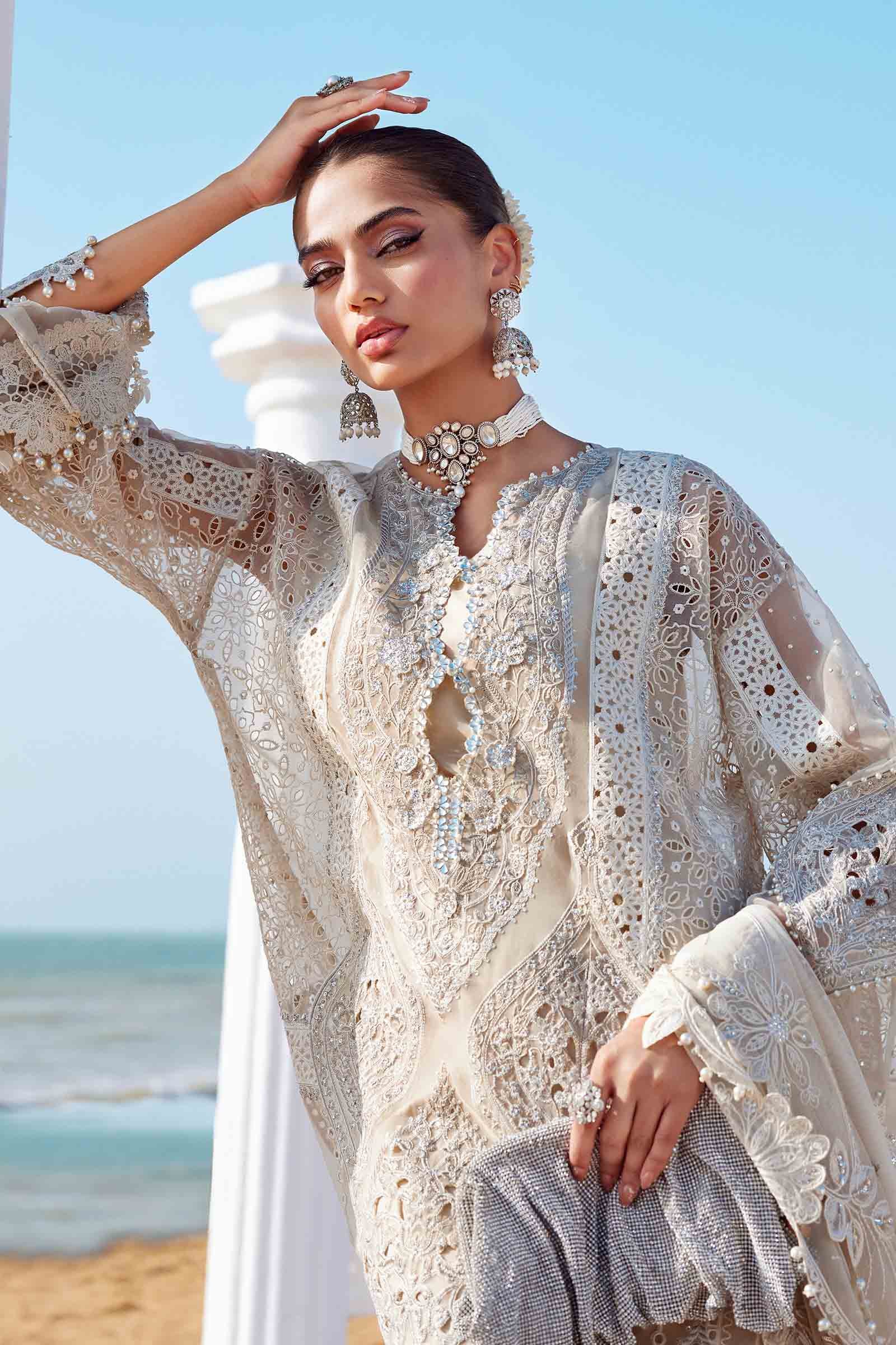 Maria B | Eid Collection 25 | 25-09 XL Ivory Lawn