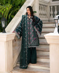 Republic Womenswear | Kalani Eid Luxury Lawn 25 | D1-B - Zehra XS Dark Green Lawn