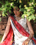 Republic Womenswear | Talia Luxury Lawn 25 | D1-B - Lunara L White Lawn