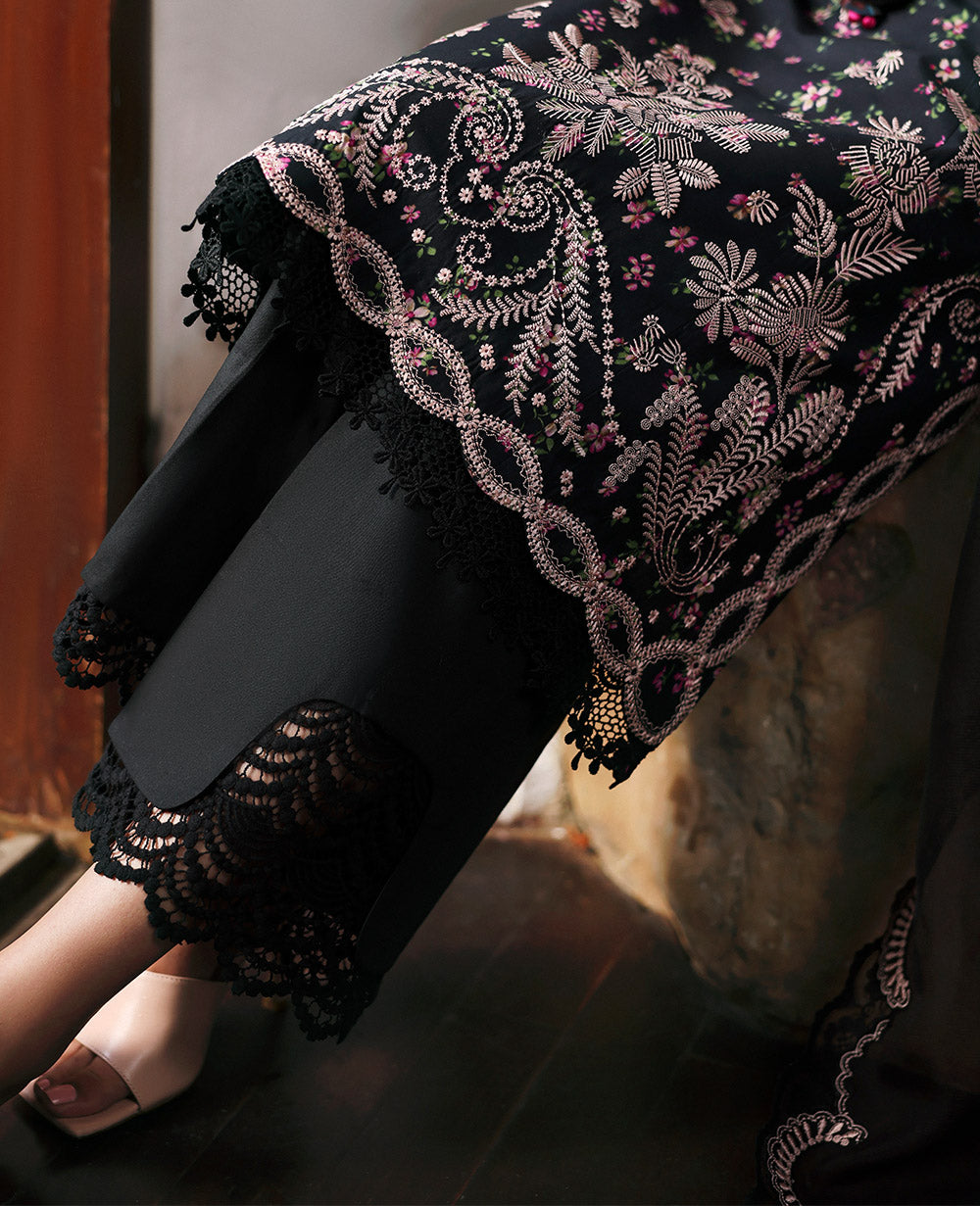 Republic Womenswear | Talia Luxury Lawn 25 | D2-A - Aria L Black Lawn