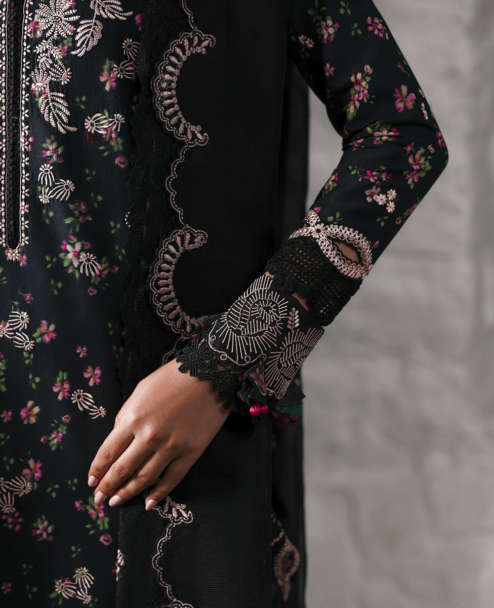 Republic Womenswear | Talia Luxury Lawn 25 | D2-A - Aria M Black Lawn