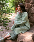 Republic Womenswear | Talia Luxury Lawn 25 | D4-A - Zayli L Aqua Green Lawn