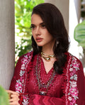 Republic Womenswear | Kalani Eid Luxury Lawn 25 | D4-A - Rhea L Red Lawn