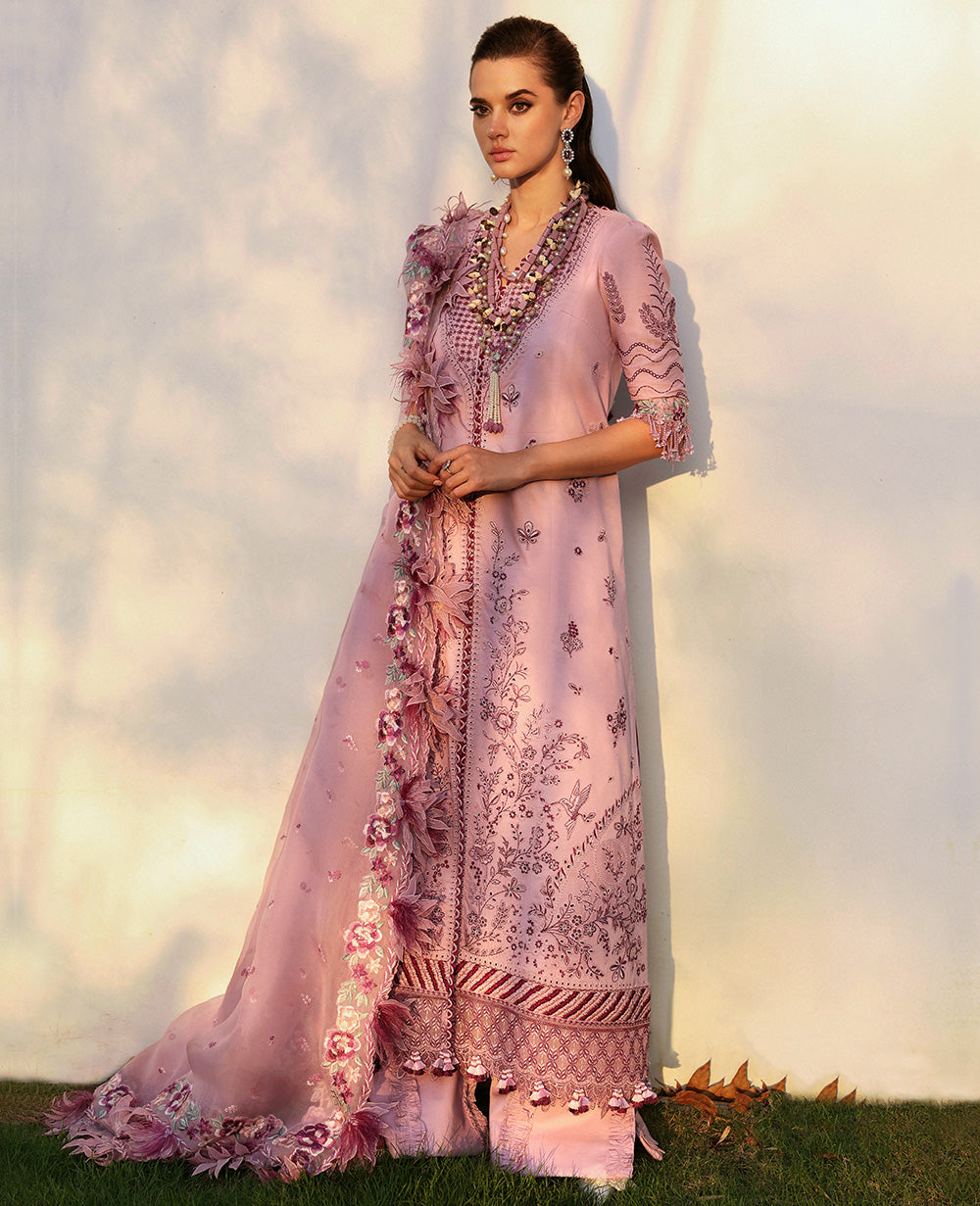 Republic Womenswear | Kalani Eid Luxury Lawn 25 | D4-B - Gulbahar XS Lilac Lawn