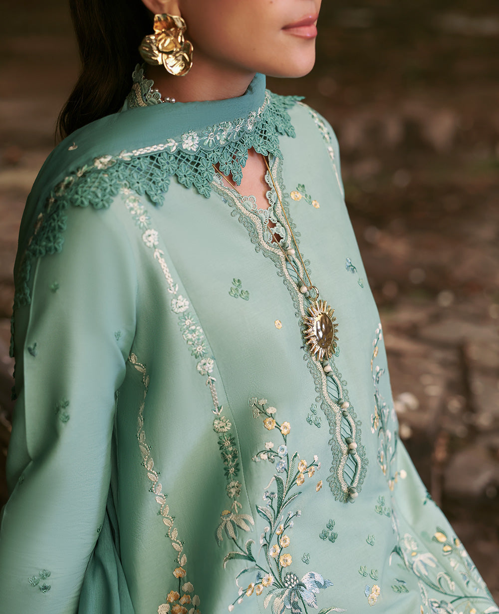 Republic Womenswear | Talia Luxury Lawn 25 | D5-A - Kaeliya M Sea Green Lawn